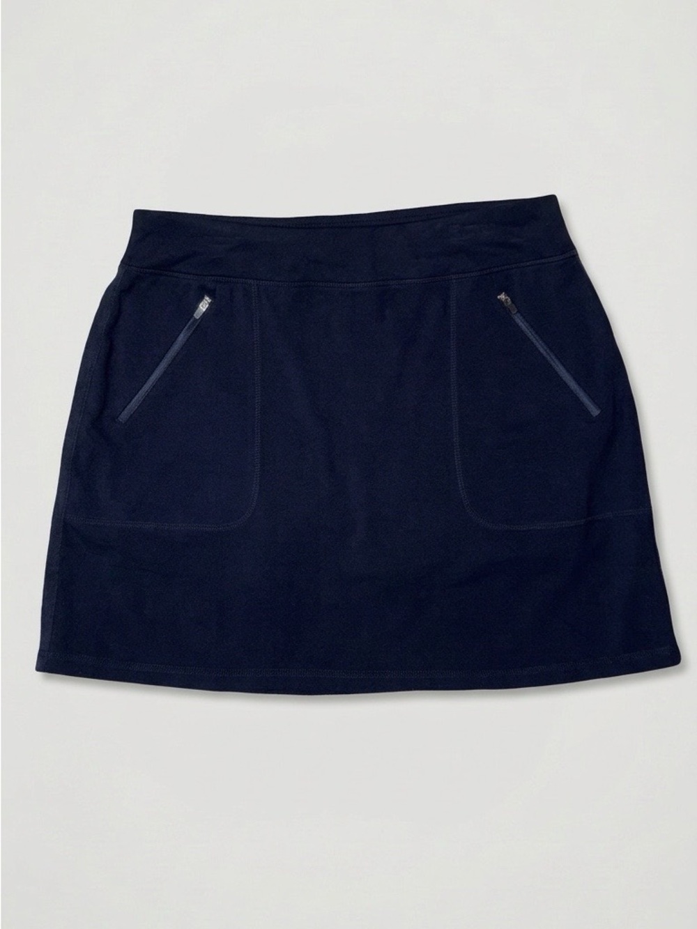 Talbots Navy Mini Skirt with Zip Pockets
